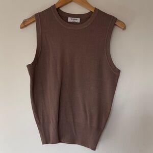 The Workshop Clothing Mauve Brown Sleeveless Knit Tank Top